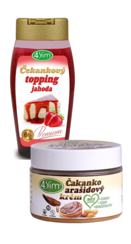 Arašidový krém + jahodový topping (-3 €)